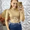 Milla Chic - millachic com br cacharel em tricot manga curta bege Cacharel Em Tricot Manga Curta - Bege - Milla Chic