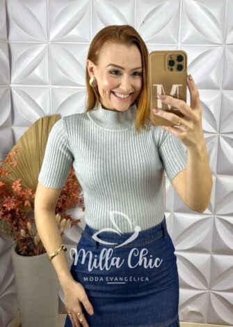 Milla Chic - millachic com br cacharel em tricot manga curta bege 11 Cacharel Em Tricot Manga Curta - Bege - Milla Chic