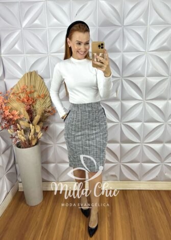 Cacharel Manga Longa - Branco - Milla Chic
