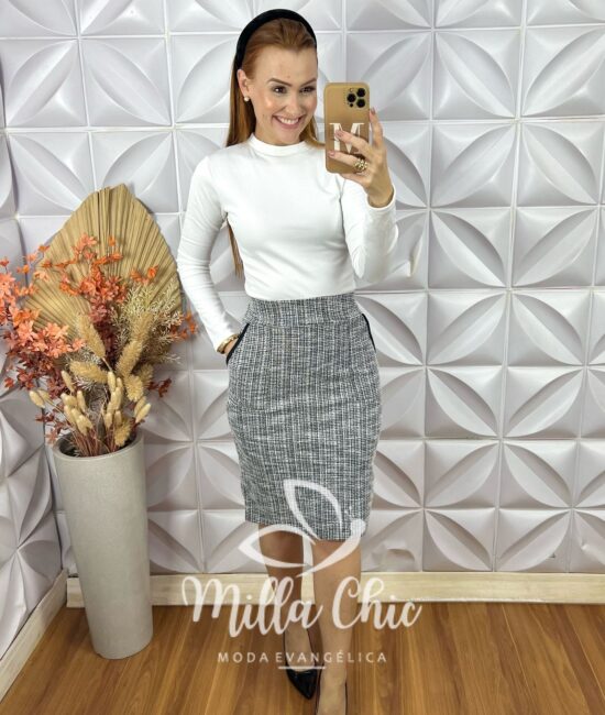 Cacharel Manga Longa - Preto - Milla Chic