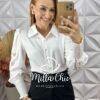 Camisa Doris Bordada - Branco - Milla Chic