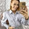 Milla Chic - millachic com br camisa doris bordada cinza 1 Camisa Doris Bordada - Cinza - Milla Chic