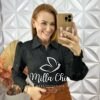 Camisa Doris Bordada - Preto - Milla Chic