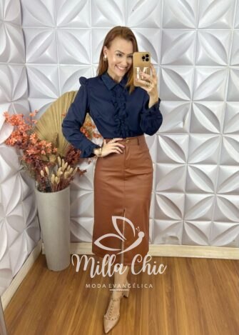 Camisa Doroty - Azul Marinho - Milla Chic