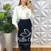 Camisa Em Cetim Glória - Branca - Milla Chic