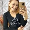Milla Chic - millachic com br cardigan com blusa tricot modal clotilde marrom copia Cardigan Com Blusa Tricot Modal Clotilde - Preto - Milla Chic