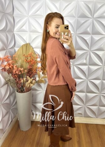 Milla Chic - millachic com br casaco cecy em suedi marrom 1 Casaco Cecy Em Suedi - Marrom - Milla Chic