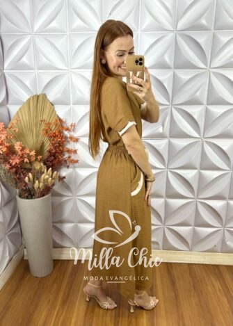 Milla Chic - millachic com br conjunto tereza marrom copia 6 Conjunto Tereza - Palha - Milla Chic