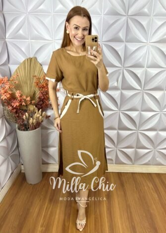 Milla Chic - millachic com br conjunto tereza marrom copia 7 Conjunto Tereza - Palha - Milla Chic