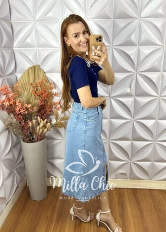 Saia Jeans Elara - Milla Chic