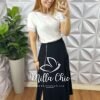 Milla Chic - millachic com br saia malu em alfaiataria marrant preto Saia Malu Em Alfaiataria Marrant - Preto - Milla Chic