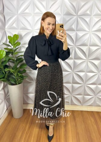 Milla Chic - millachic com br saia ursula em tule marrom 1 Saia Ursula  Em Tule - Marrom - Milla Chic