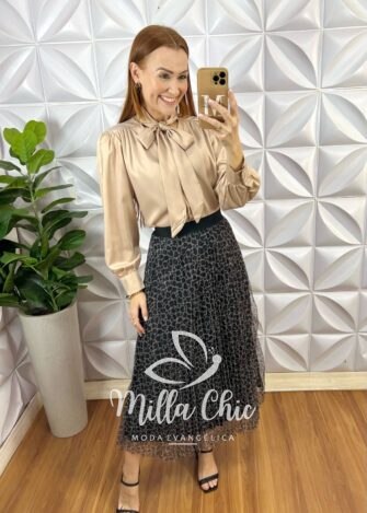 Milla Chic - millachic com br saia ursula em tule preta 2 Saia Ursula  Em Tule - Preta - Milla Chic