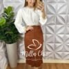 Saia Versales Em Linho - TerraCota - Milla Chic