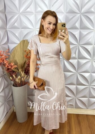 Vestido Augusta Em Viscolinho - Branco - Milla Chic