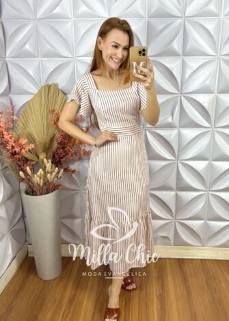 Vestido Augusta Em Viscolinho - Branco - Milla Chic
