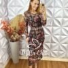 Vestido Boho Rosana Em Tule - Marrom - Milla Chic