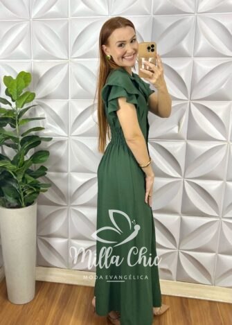 Milla Chic - millachic com br vestido chemise amaris verde 4 Vestido Chemise Amaris - Verde - Milla Chic