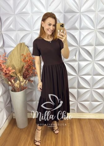 Vestido Comfy Zaia - Marrom - Milla Chic