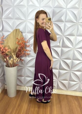 Milla Chic - millachic com br vestido comfy zaia marsala 3 Vestido Comfy Zaia - Marsala - Milla Chic