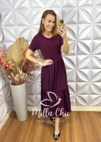 Vestido Comfy Zaia - Marsala - Milla Chic