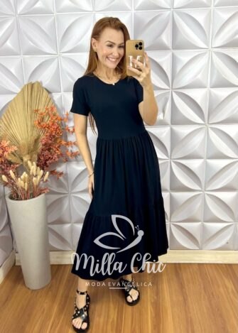 Milla Chic - millachic com br vestido comfy zaia preto 4 Vestido Comfy Zaia - Preto - Milla Chic