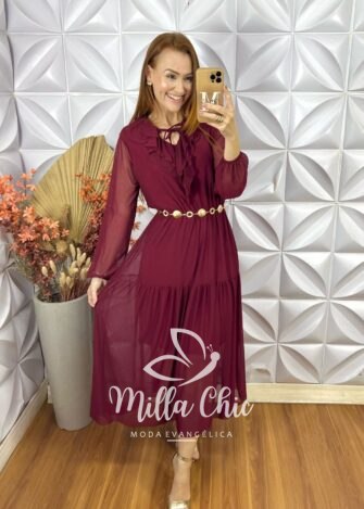 Milla Chic - millachic com br vestido ercilia boho chic vermelho Vestido Ercilia Boho Chic - Vermelho - Milla Chic