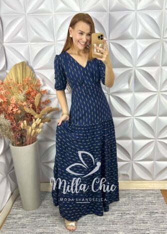Vestido Longo Leona Em Viscose - Milla Chic
