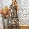 Milla Chic - millachic com br vestido longo leona em viscose copia Vestido Longo Leona Em Chiffon - Animal Print - Milla Chic