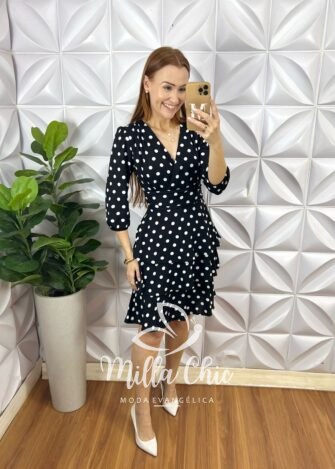 Vestido Marian Em Viscose - PRETO - Milla Chic