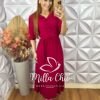 Milla Chic - millachic com br vestido nagela em viscolinho vermelho Vestido Nagela Em Viscolinho- Vermelho - Milla Chic