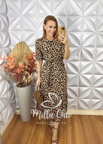 Milla Chic - millachic com br vestido nagela em viscolinho vermelho copia 1 Vestido Nagela Em Viscolinho -  Marrom - Milla Chic