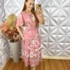 Vestido Ninive Em Chiffon - Rosa - Milla Chic
