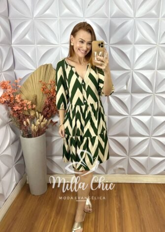 Vestido Oversize Hilda - Verde - Milla Chic