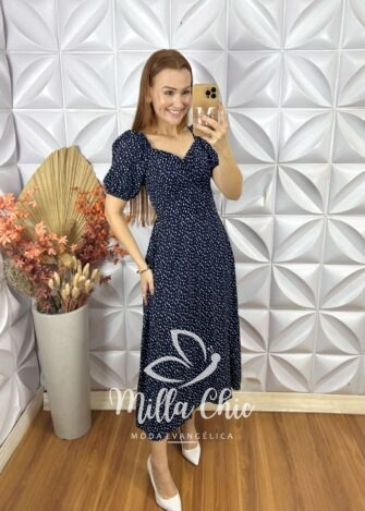 Vestido Rahab Póa - Azul - Milla Chic