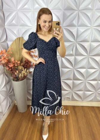 Vestido Rahab Póa - Azul - Milla Chic