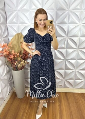 Vestido Rahab Póa - Azul - Milla Chic