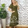 Milla Chic - millachic com br vestido rahab poa verde oliva Vestido Rahab Póa - Verde Oliva - Milla Chic