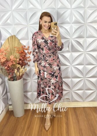 Milla Chic - millachic com br vestido romana manga longa 3 Vestido Romana Manga Longa - Milla Chic