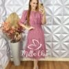 Vestido Ruthe Em Lesie Algodão - Rose - Milla Chic