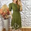 Vestido Ruthe Em Lesie Algodão - Verde - Milla Chic