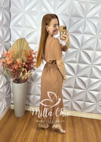 Milla Chic - millachic com br vestido theodora em rayon marrom 4 Vestido Theodora Em Rayon - Marrom - Milla Chic