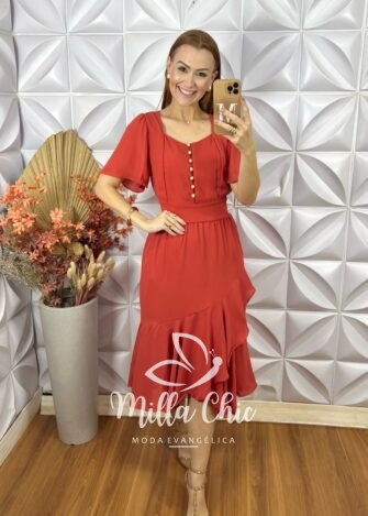 Milla Chic - millachic com br vestido theodora em rayon marrom 6 Vestido Theodora Em Rayon - Marrom - Milla Chic
