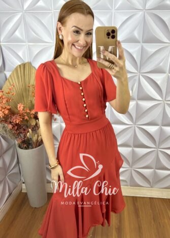Milla Chic - millachic com br vestido theodora em rayon marrom 7 Vestido Theodora Em Rayon - Marrom - Milla Chic