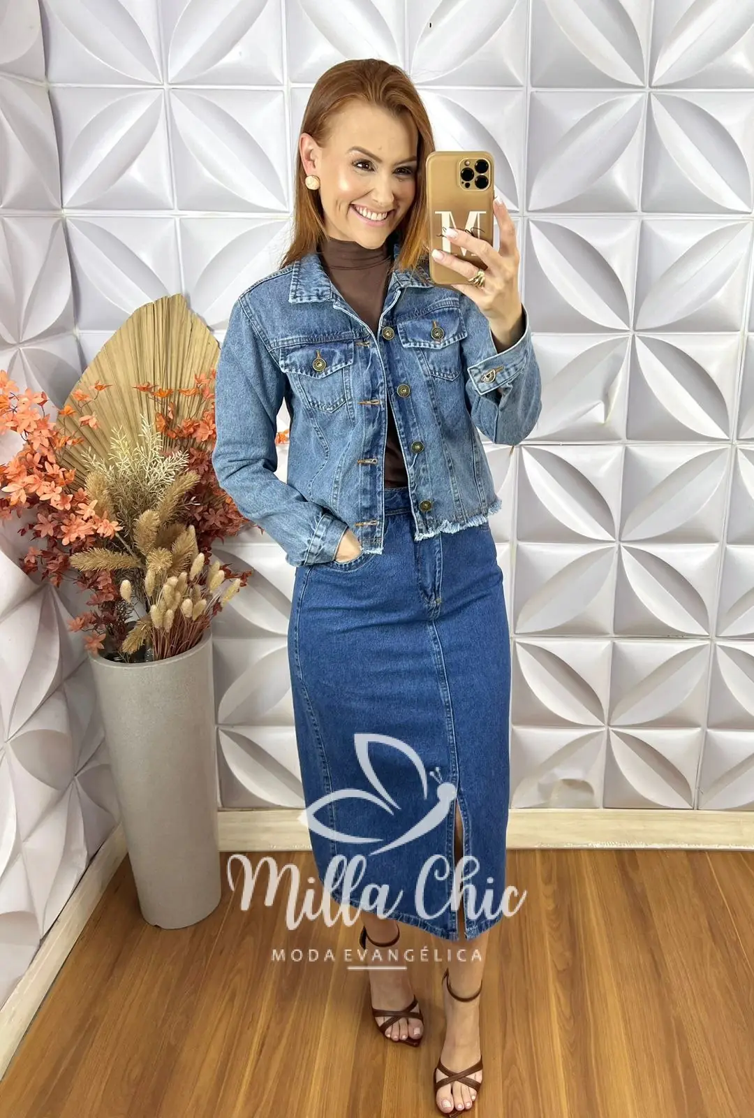 Jaqueta jeans Luciana – Milla Chic Jaqueta jeans Luciana - Milla Chic