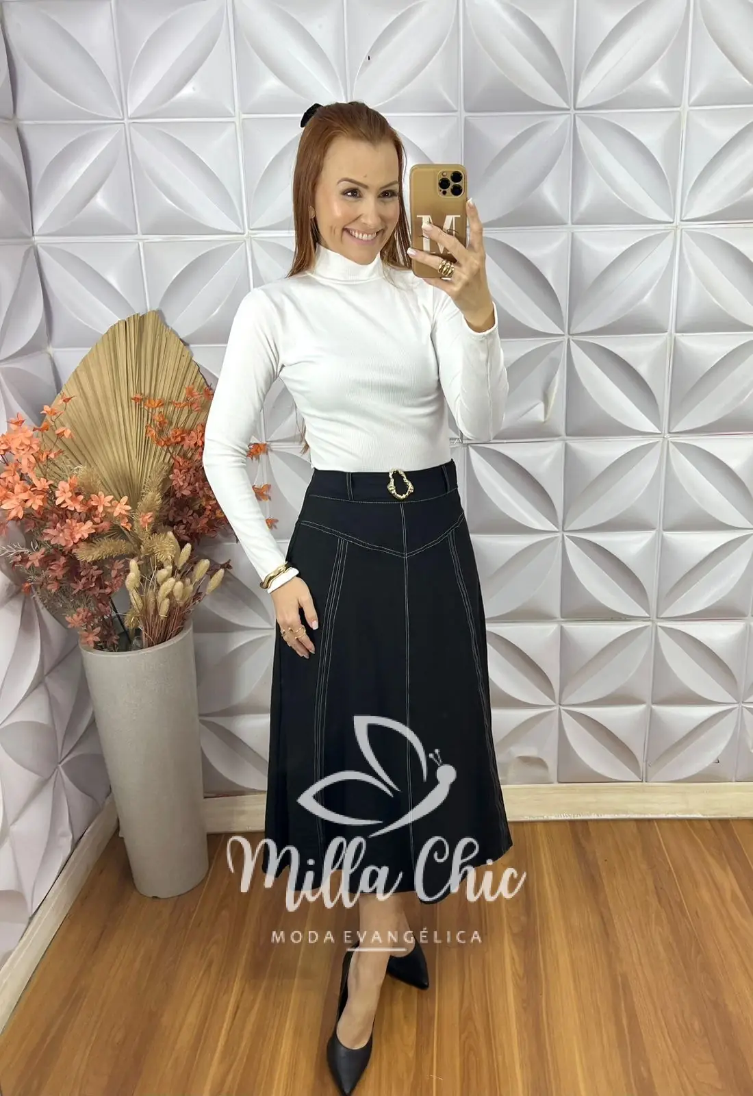 Saia Natifa E Alfaiataria Marrant – Preta – Milla Chic Saia Natifa E Alfaiataria Marrant - Preta - Milla Chic