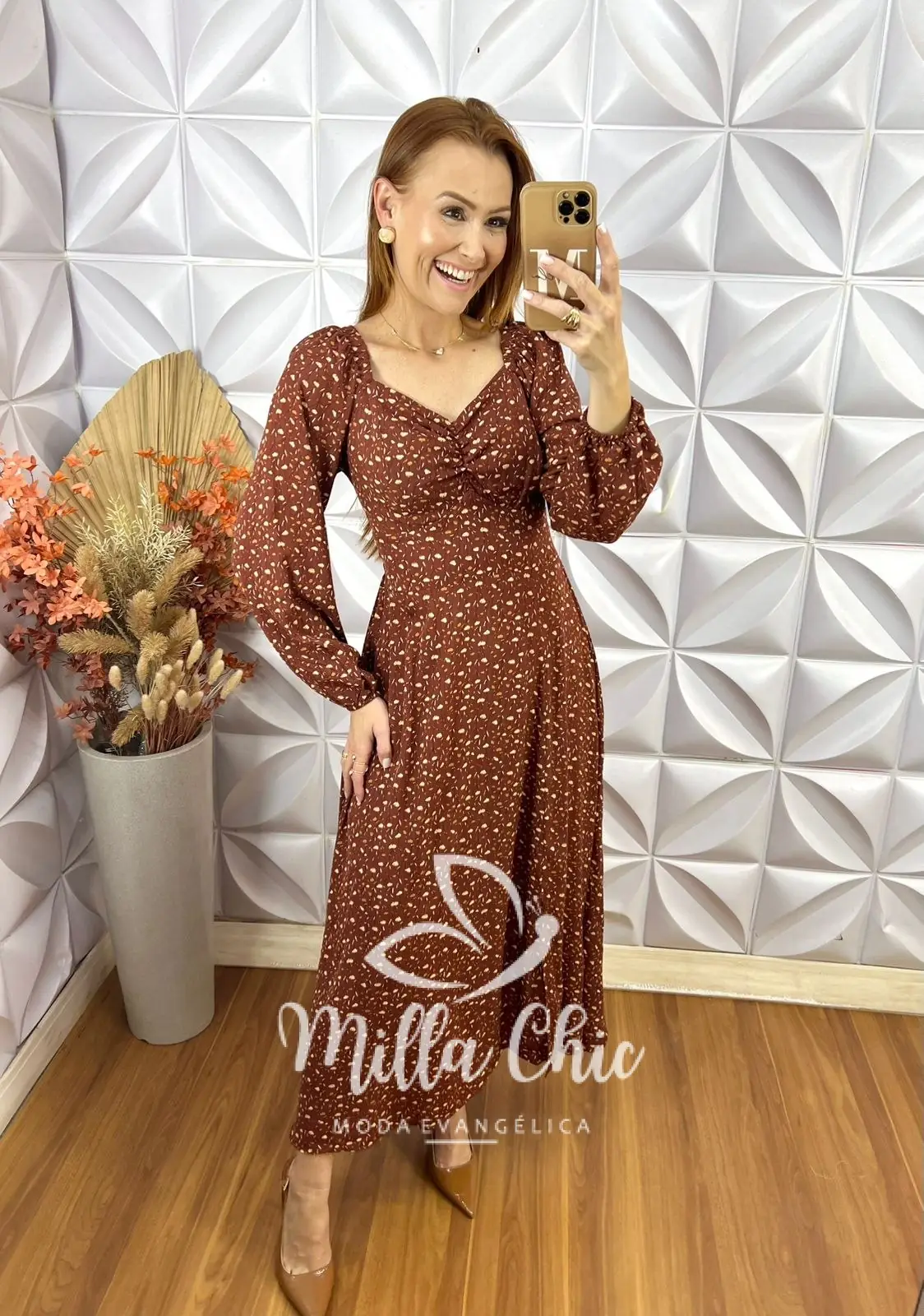 Vestido Raab Manga longa – Milla Chic Vestido Raab Manga longa - Milla Chic