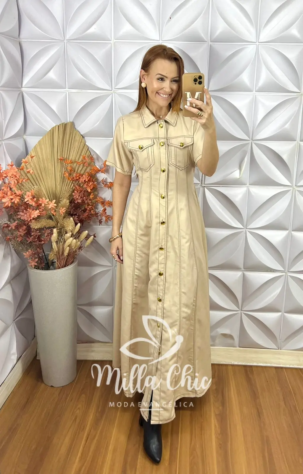 Vestido Chemise Paula – Preto – Milla Chic Vestido Chemise Paula - Preto - Milla Chic