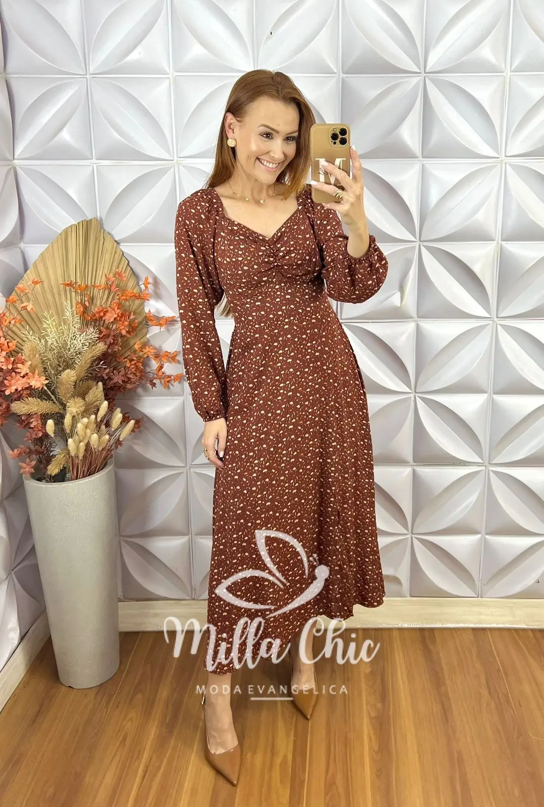 Vestido Raab Manga longa – Milla Chic Vestido Raab Manga longa - Milla Chic