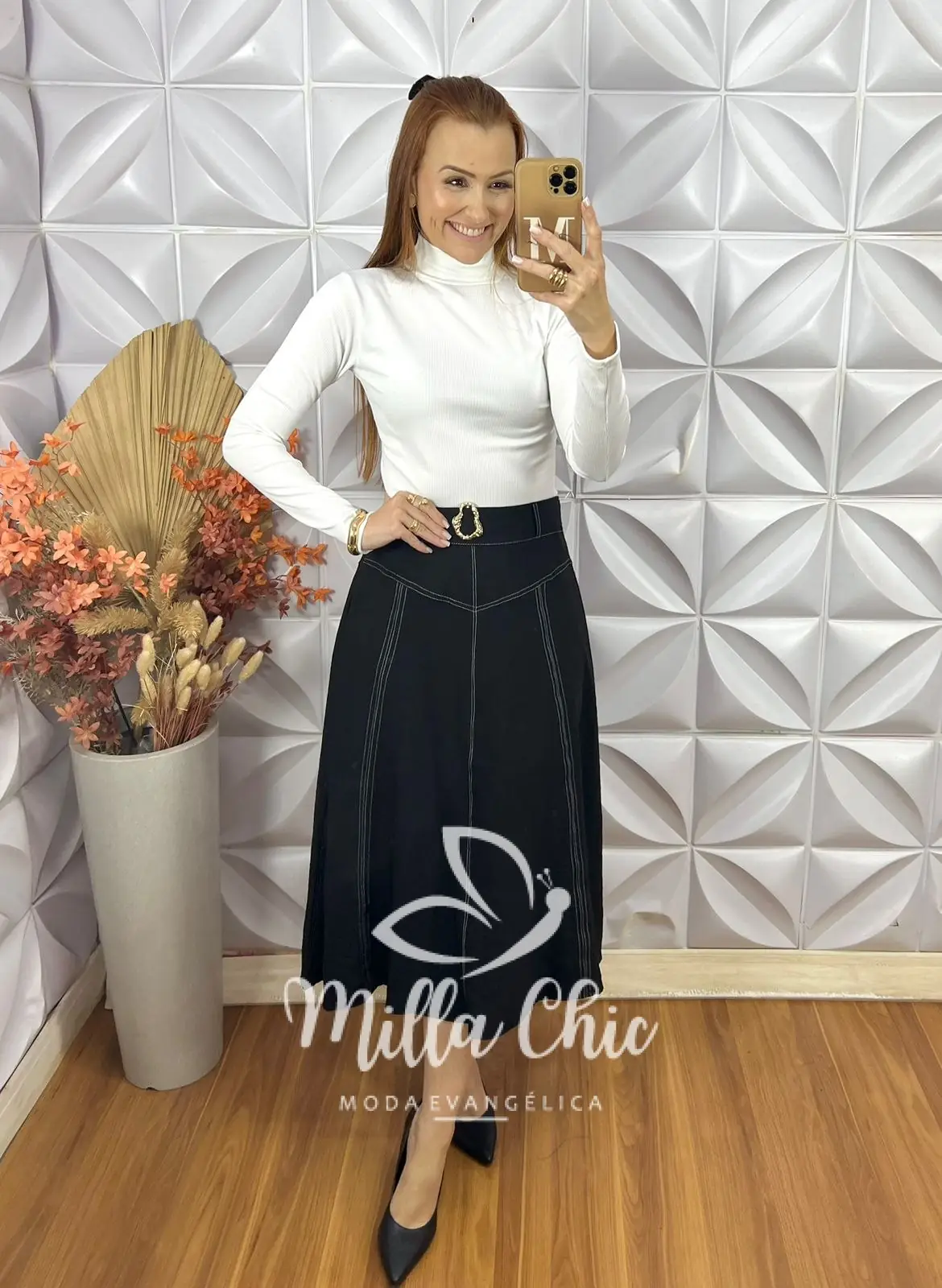 Saia Natifa E Alfaiataria Marrant – Preta – Milla Chic Saia Natifa E Alfaiataria Marrant - Preta - Milla Chic